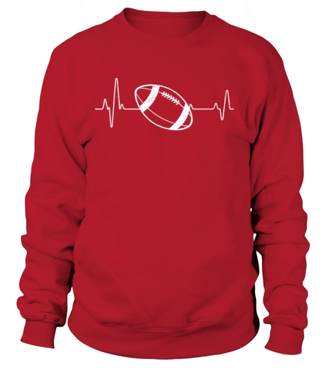 Football Heartbeat Cool ECG Footballer Statement Women's Sweatshirt