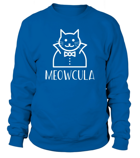 Meowcula Funny Halloween Cat Vampire Men's Sweatshirt