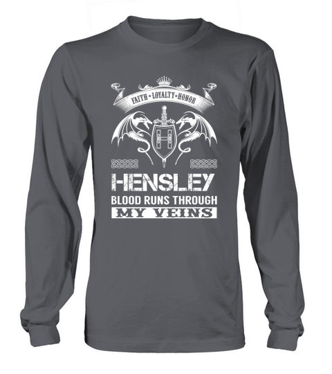HENSLEY Last Name, Surname Tshirt Long sleeved Unisex