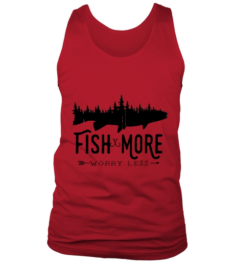 Fish More Worry Less Tank Top Unisex