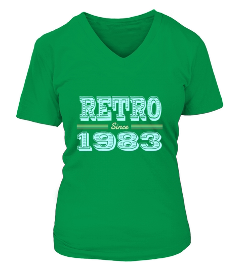 Vintage Funny Gift Retro 1983 Birthday Present Women's V-Neck T-shirt