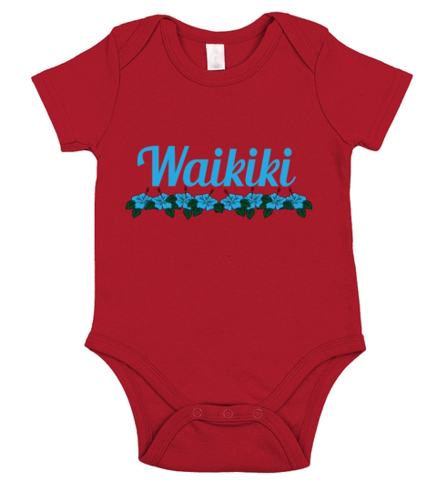 Fresh Hawaiian Style Tshirt Design Waikiki Short Sleeve Baby One-Piece