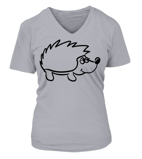 Hedgehog V-neck T-Shirt Woman