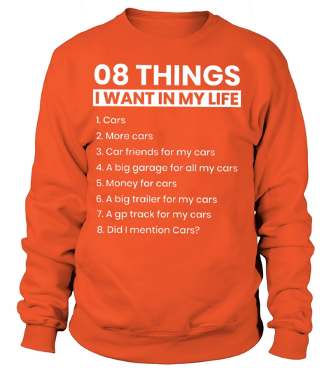 08 things i want in my life cars more cars car fri Women's Sweatshirt