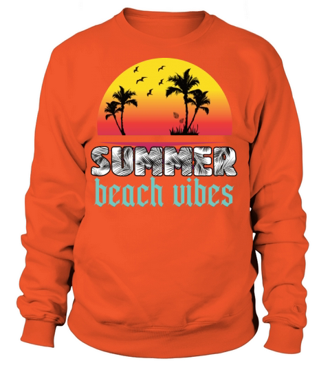 Summer beach vibes with beautiful beach and palms Women's Sweatshirt