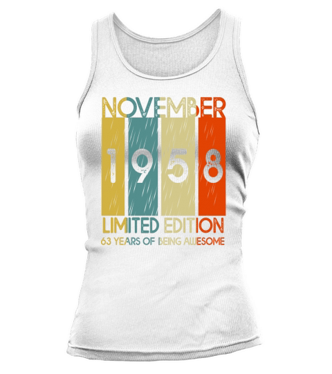 November 1958 63 years of being awesome Tank top Woman