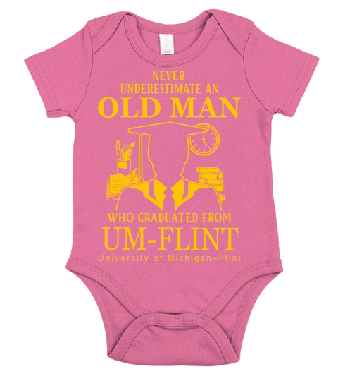man graduated from University of Michigan Flint Short Sleeve Baby One-Piece