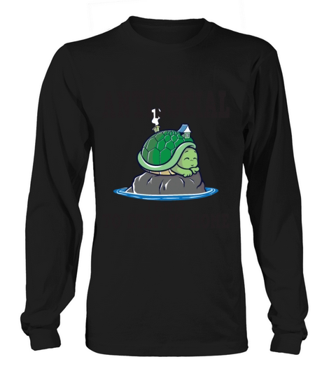 Turtle Staying at home alone antisocial Women's Long Sleeve