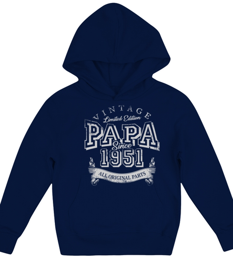 Vintage 1951 70th Birthday Est 1951 Kids Hoodie