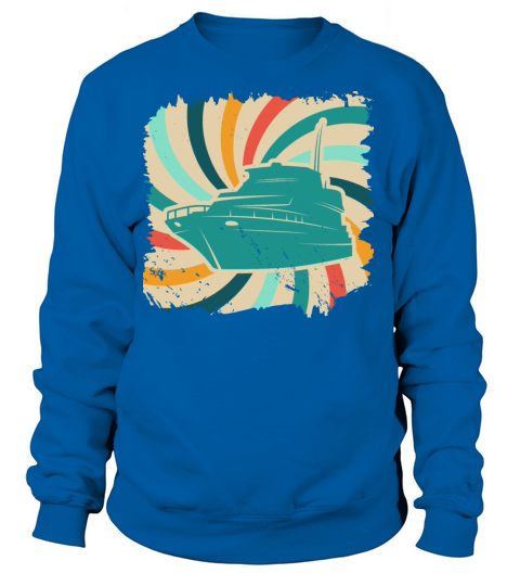 Sailing boat sailboat captain sea yacht retro sail Women's Sweatshirt