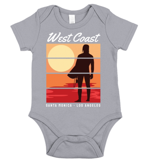 West Coast Santa Monica Los Angeles for surfing Short Sleeve Baby One-Piece
