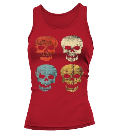Nice Vintage Skull for Women Men Retro Halloween Women's Tank Top