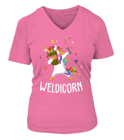 Unicorn Dabbing Weldicorn soldering shirt - Baby Onesie V-neck T-Shirt Woman