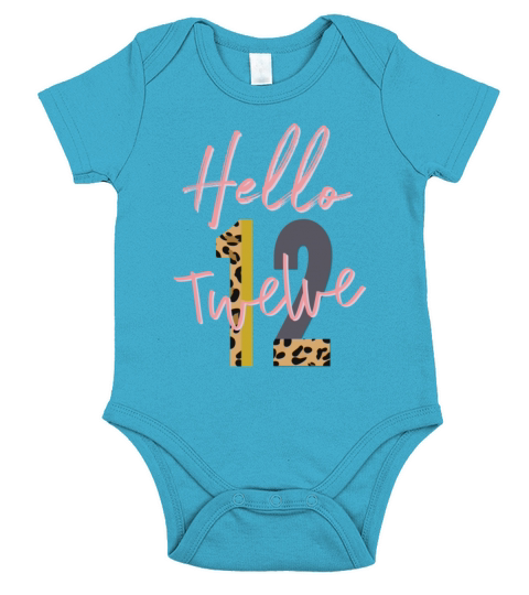 Hello Twelve est 2009 12th birthday gift Short Sleeve Baby One-Piece
