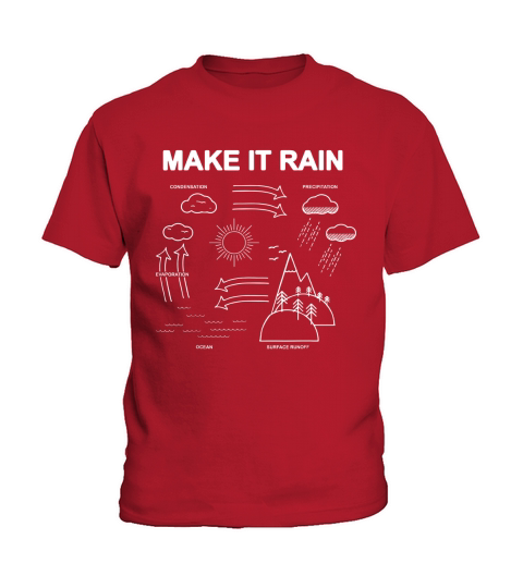 Make It Rain Cycle Process Sketch Kids T-Shirt