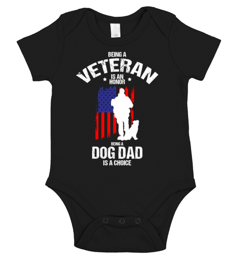 Veterans Day Honor Shirt for Dog Lovers Short Sleeve Baby One-Piece