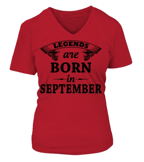 legends are born in September Women's V-Neck T-shirt