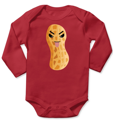 Peanut Peanuts Nuts Food Long Sleeve Baby One-Piece