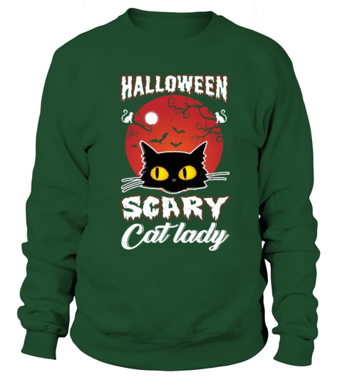 Happy Halloween Scary Cat Lady Women's Sweatshirt