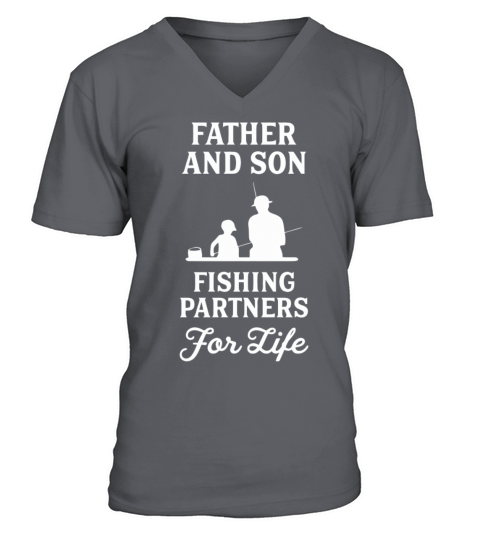 Father And Son Fishing Partners For Life T Shirt Men's V-Neck T-shirt