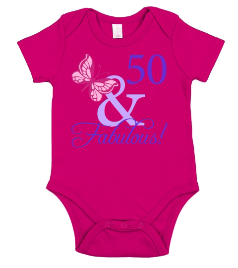 Fabulous 50th Birthday Short Sleeve Baby One-Piece