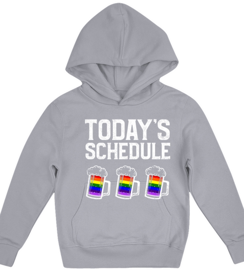 LGBT Pride Gay Bachelor Party Beer Schedule Kids Hoodie