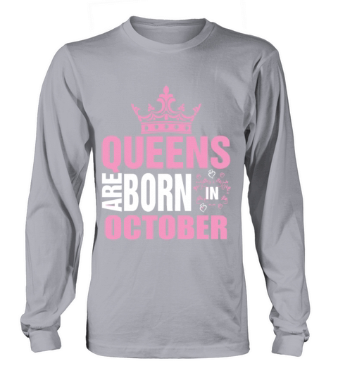 Queens are born in October Men's Long Sleeve