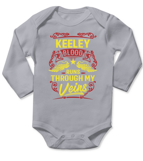 Custom Name Blood Runs Through My Veins Long Sleeve Baby One-Piece