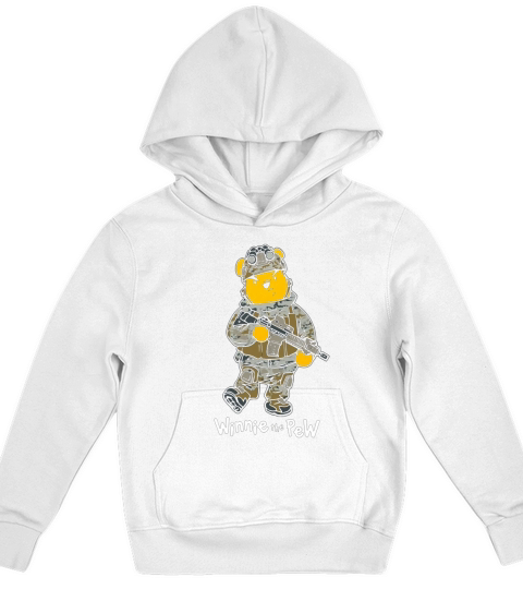 Winnie The Pew Bear Soldier Kids Hoodie