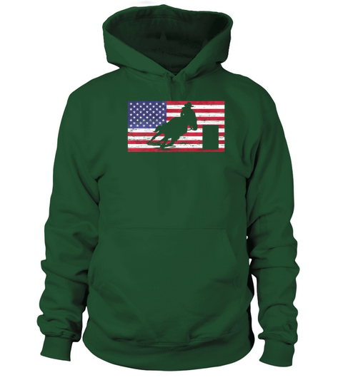 Barrel Racing American Flag USA Men's Hoodie
