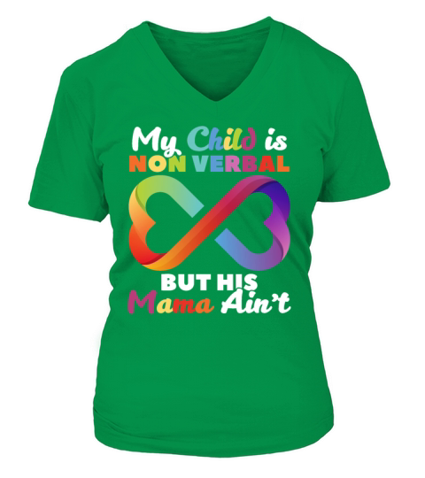 Children Non Verbal Aint No Mama Autism Awareness Women's V-Neck T-shirt