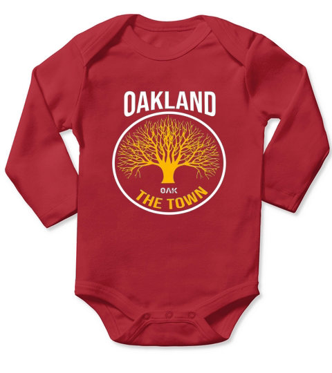 Oakland California Oak Stylish Tree Town For Okland Long Sleeve Baby One-Piece