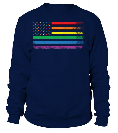 Rainbow American Flag Women's Sweatshirt