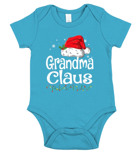 Grandma Claus Christmas Pajamas Santa Short Sleeve Baby One-Piece
