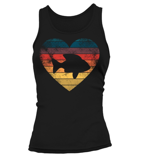 Funny Fish Heart Retro Vintage Cool For Fish Lover Women's Tank Top