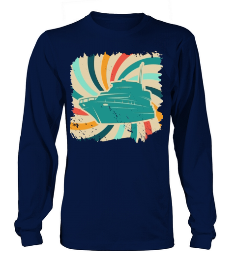 Sailing boat sailboat captain sea yacht retro sail Women's Long Sleeve