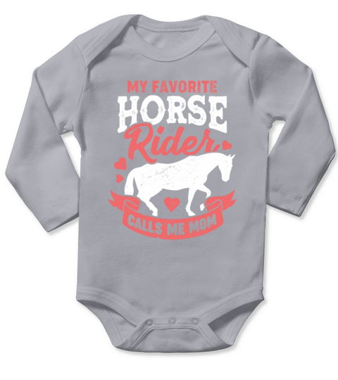 My Favorite Horse Rider Calls Me Mom Long Sleeve Baby One-Piece