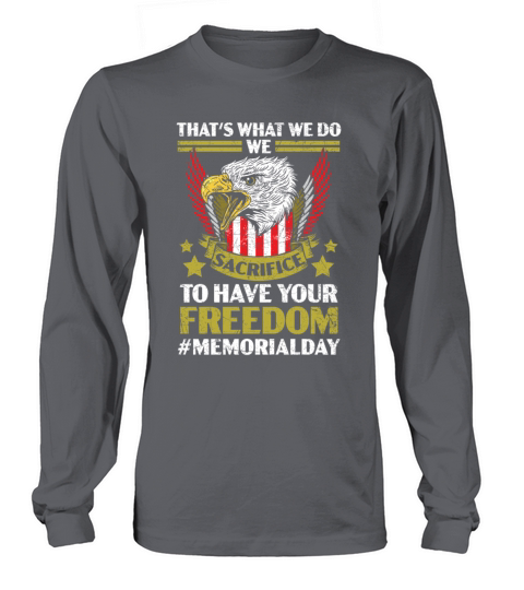 Memorial Day Patriotic Heroicness USA Flag Long sleeved Unisex