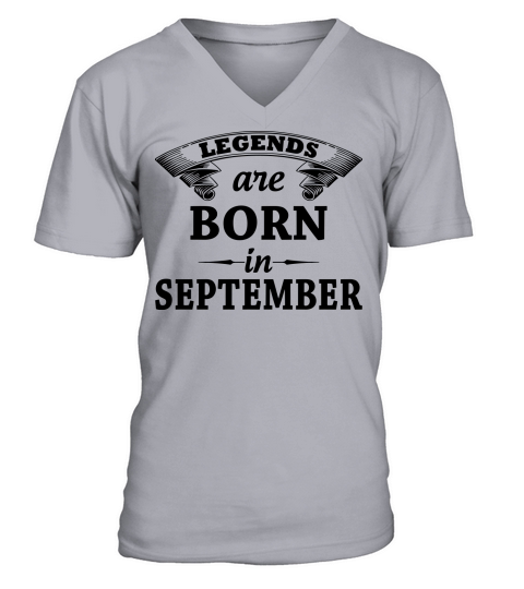 legends are born in September Men's V-Neck T-shirt