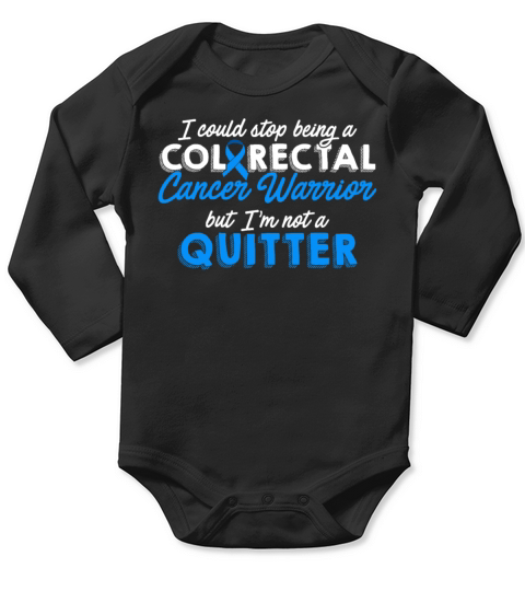 Colorectal Cancer Survivor Quitter CRC Warrior Long Sleeve Baby One-Piece
