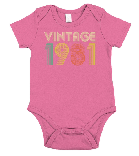 40th Birthday Vintage 1981 Gift Short Sleeve Baby One-Piece