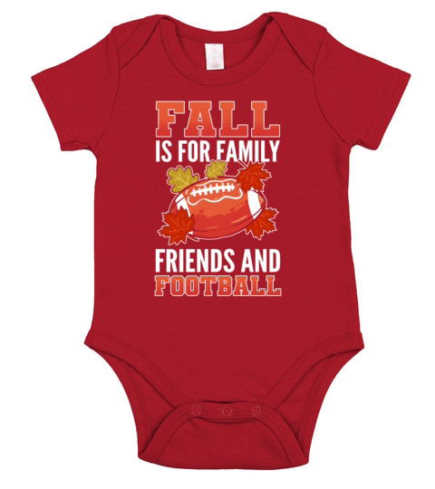 Fall Is For Family Friends And Football Short Sleeve Baby One-Piece