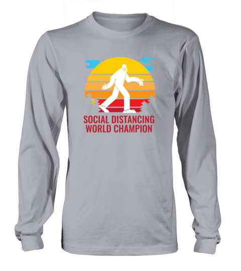 Social Distancing World Champion Bigfoot Women's Long Sleeve
