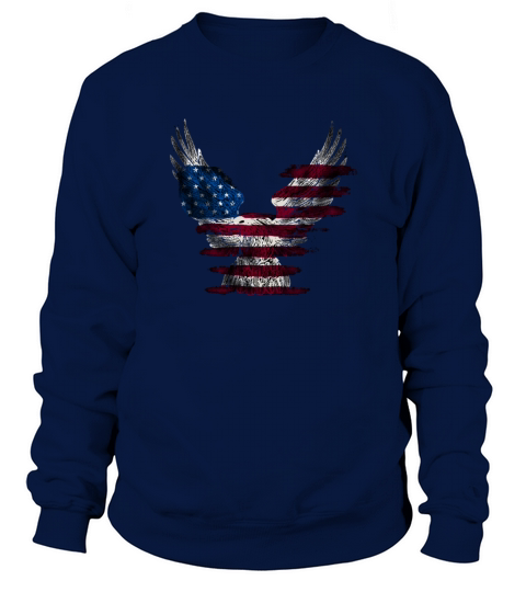 Distressed Eagle American Flag Women's Sweatshirt