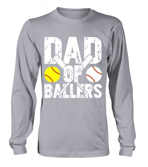 Dad of Ballers Baseball Softball Father Day Women's Long Sleeve