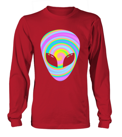 Colorful Alien Head Space Travel LGBT Pride Tee Women's Long Sleeve