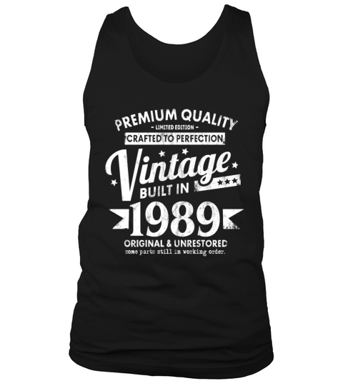 VINTAGE BUILT IN 1989 COOL FUNNY RETRO 32TH Men's Tank Top