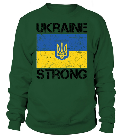 Ukraine Strong Ukrainian Flag Support Vintage Sweatshirt Unisex
