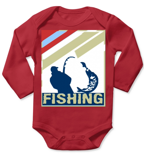 Fishing Fisherman Long Sleeve Baby One-Piece