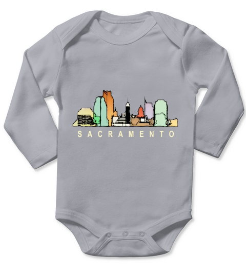 Sacramento California Long Sleeve Baby One-Piece
